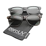 zeroUV ZV-8452jk Wayfarer Sunglasses, Black/Tortoise, 54 mm