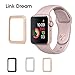 Apple Watch Tempered Glass 42mm Series 3 Anti Bubble Watch Screen Protector Scratch Free Metal Frame Full Coverage Apple Watch Accessories - Rose Gold
