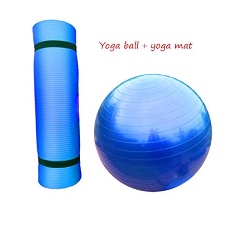 LJBOZ Yoga Ball + Yoga Mat, niño Adulto Gym Ball ...