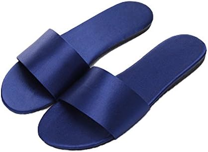 Women Slide Sandals Satin Silky Flat Home Slipper Summer Open Toe Casual Shoes