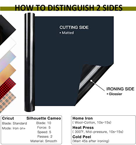 Heat Transfer Vinyl for T-Shirt Christmas Buffalo Plaid Iron On Vinyl Sheet PU HTV Bundle with Tweezers Assorted Colors Works with Cricut and Other Cutters -12’’X10’’-12PCS