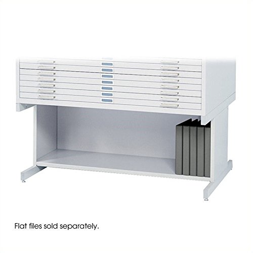 Safco Products 4977WH Flat File High Base for 5-Drawer 4996WHR Flat File, sold separately, White