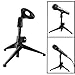 PaddSun Tripod Desktop Microphone Stand Holder with Mic Clip Adjustable Foldable for Live Broadcast Meetings Lectures Podcasts Video Studio