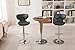 Roundhill Furniture Masaccio Cushioned Grey Leatherette Upholstery Airlift Swivel Barstool (Set of 2)