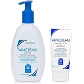 Vanicream Gentle Facial Cleanser with Pump and Travel-Sized Cleanser Bundle, 8 Fl Oz & 2.5 Fl Oz