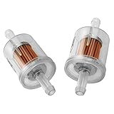Atima Small Engine Fuel Filter, 40-Micron Fuel Filter with barbs fits for 1/4" inch 5/16" Inch Fuel lines Replacement for Briggs&Stratton 691035 Kawasaki 49019-0027 AT-BFF
