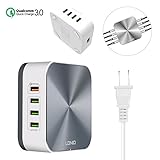 USB Charger,Hizek Quick Charge 3.0 50W 8-Port Fast Charging Station Samsung Galaxy Note9 / S9 / S8 / S7 /S6 Edge Plus, Note 5/4, Huawei, Xiaomi, LG, Nexus,HTC More…