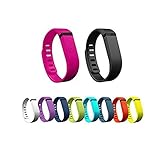 WOWOWO® 10pcs Large/Small Replacement Bands With Clasps for Fitbit FLEX Only /No tracker/ Wireless Activity Bracelet Sport Wristband Fit Bit Flex Bracelet Sport Arm Band Armband (Large)