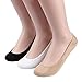 Mocofo Women's 3 Pair Ultra Low Cut No Show Socks Hidden Flat Boat Line Non Slip