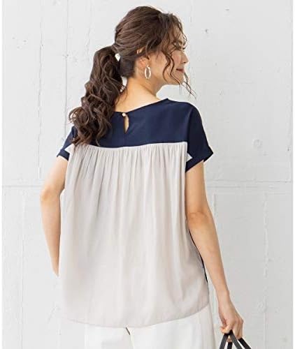 Amazon 組曲 S Kumikyoku S 洗える ハイツイストスムース フレンチスリーブカットソー ネイビー系 S2 Tシャツ カットソー 通販