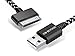 Go Beyond  Nylon Braided 30 Pin USB Charging Data Cable for iOS Devices - 6 Feet - Black