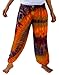 Treasures of Thailand Real Tie Dye Pants Unisex Harem Hippy Beach Casual Wear Orange