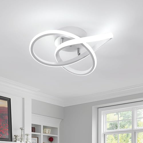 Comely LED Deckenleuchte Modern Design Schlafzimmerlampe Decke, Weiß, 30W 3300LM, für Schlafzimmer, Küche, Balkon, Korridor, Büro, Flur