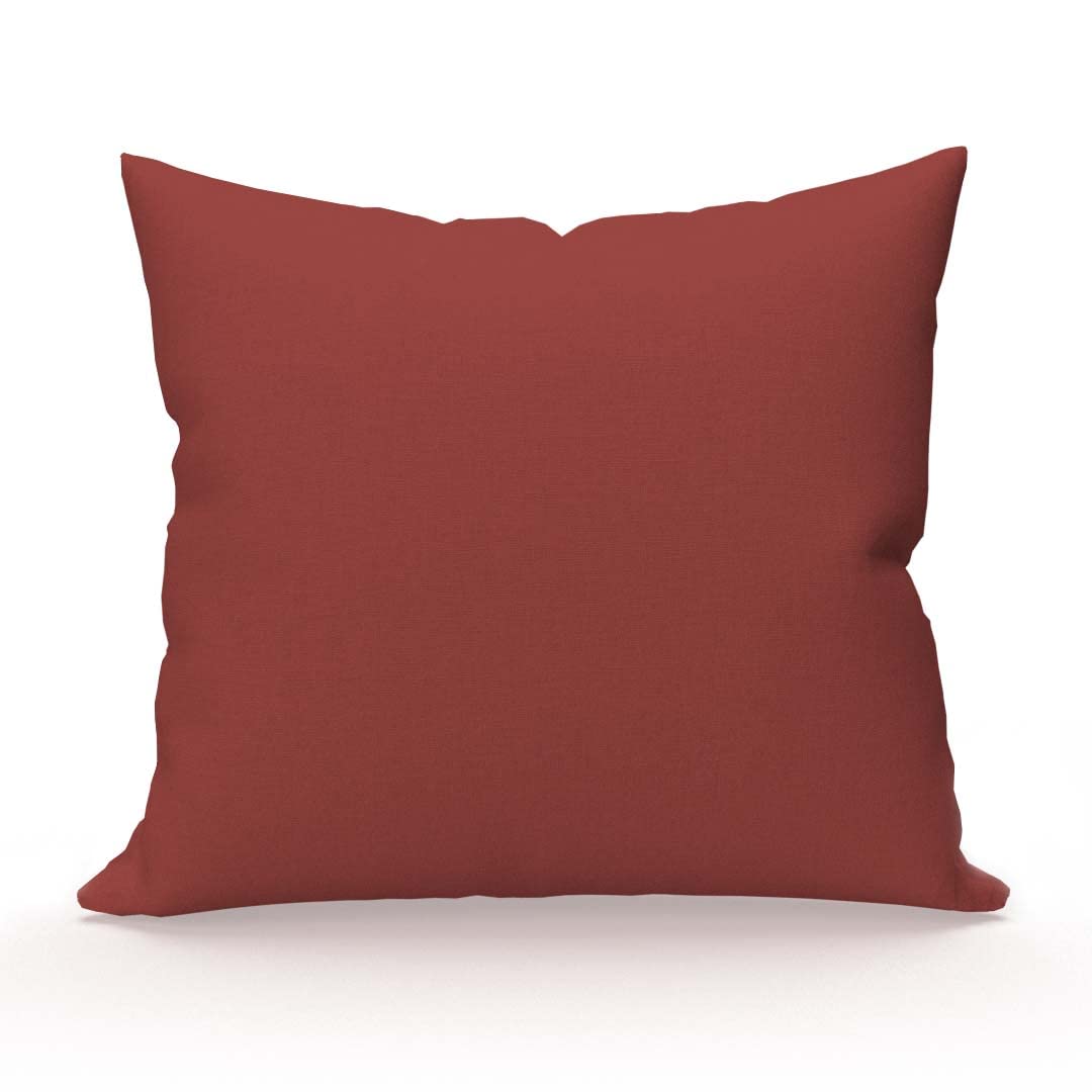 Soleil d'ocre, Pillowcase, Cotton 57 Threads, Brick, 63 x 63 cm