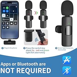 IIQ Wireless Lavalier Microphone for iPhone, Mini