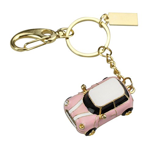 FEBNISCTE 16GB Mini Pink Car with Key Chain USB 2.0 Flash Memory Stick