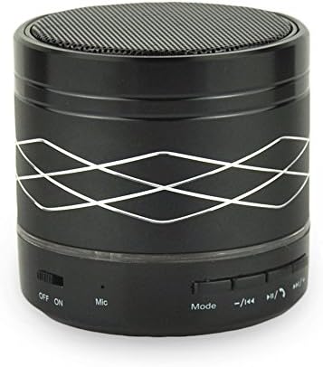EZMAX® Bluetooth Speaker USB Flash Disk TF Card Multi-Function Colorful LED Portable Wileress Speaker FM Radio (Black)