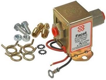 RAREELECTRICAL New 12V Facet Solid State Fuel Pump Compatible With Kit 4-7Psi Carbureted Engines Facet 40100