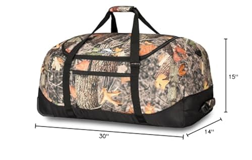 High Sierra Wheel-N-Go Duffel Bag, Woodland Shadow/Black, 30-Inch