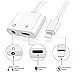 Dongle Adapter, FLYHANA 2 in 1 Audio Charger Adapter Headphone to 3.5mm Audio Charge Adapter for iPhone Adapter Compatible with iPhone 7/7 Plus/8/8 Plus/Xthumb 3
