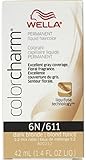 Wella Color Charm Liquid Haircolor 6n/611 Dark Blonde, 1.4 oz (Pack of 4)