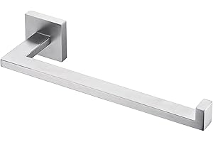 Miyili Bathroom Hand Towel Holder, SUS 304 Stainless Steel Towel Ring, Towel Hanger Wall Mount Brushed Finish, D06N