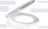 RAM White Quick Release Soft Close Toilet Seat with Hinges ABS view 2