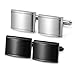 Jstyle Jewelry Stainless Steel Cufflinks for Men Unique Business Wedding Black White