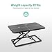 EleTab Standing Desk Converter, 42 Inches Stand up Desk Riser, Adjustable Height Computer Workstation Black