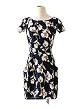 FCLM Women's Short Sleeve Slim Casual Party Dresses Plus Size Belt Above Knee ED46 (Large, baihe)