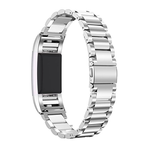 Alonea Genuine Stainless Steel Bracelet Smart Watch Band Strap For Fitbit Charge 2