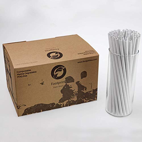 Footprint Paper Straws Giant 10" (500ct) Unwrapped Biodegradable, Premium EcoFriendly Paper