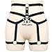 bondage harness Women's Harness Gothic Leg Strappy Lingerie Body Harness Garter Belt Plus Size Elastic Adjustable Black (Black)