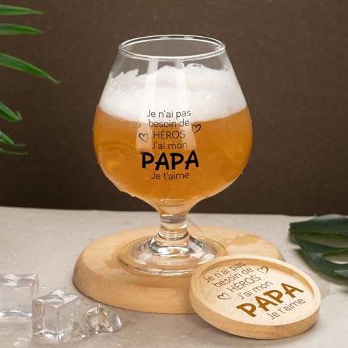 Blumuze Personalised Dad Gift Beer Glass Birthday Gift Dad Man Father Birthday Gifts 17oz Beer Glass Christmas Gift Idea