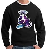 BeWild Brand ® - Galaxy Cartoon Hand Holding Diamond Crewneck Sweatshirt #1718-PS