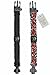1# BEST Value For Money A2S Survival Kit Paracord Bracelet Set of 2 with Compass Flint Fire Starter, Stainless Fire Scraper, Emergency Whistle (Black / Red Camo, Medium 8