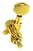 Gold Electric Guitar Tuners/Machine Heads - 6pc. In-line Right for Standard Telecaster(tm) Configuration