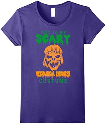 Womens Halloween This My Scary Mechanical Engineer Costume T-Shirt XL Purple