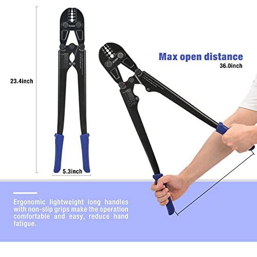 iCrimp Wire Rope Crimping Tool for Aluminum Oval Sleeves,Stop Sleeves