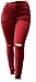 Jack David/GAZOZ /926 Womens Plus Size Distressed Knee Hole Ripped Stretch Jeans Skinny Twill Pants