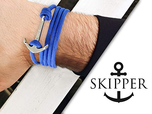 Skipper Anker-Armband mit Edelstahl Anker für Damen und Herren - Schwarz – Bild 4