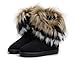 women winter warm high long snow Ankle boots faux fur tassel shoes