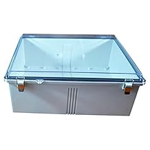 bud industries ptq11076 °C PC 10% fibra de vidrio con bisagras recinto y cubierta transparente, color gris