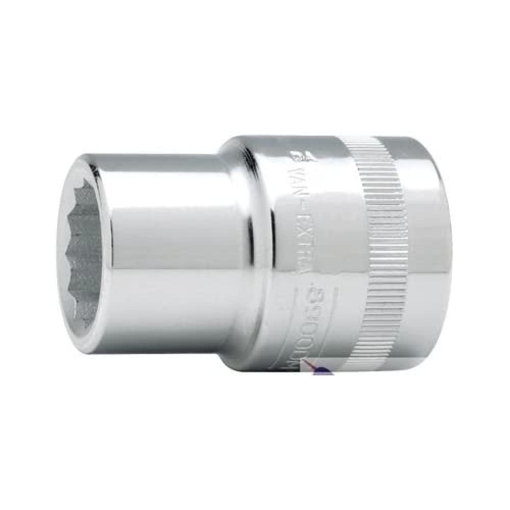 Bahco 8900DM-35 Standard Length Socket, Silver, 3/4-Inch Bi-Hex 35 mm