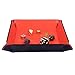 GAMELAND Dice Tray, Foldable, Orange, Plastic, Faux Leather, Rectangular, Fits in Board Game Box, for Roleplaying RPG Dice