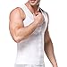 Tulucky Men's Slimming Body Shaper Tank Top Front Zipper Corset Vest(white,M)