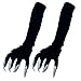 BESTOYARD Halloween Costume Gloves Long Fingernails Black Party Gloves 1 Pair