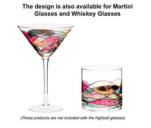 Antoni Barcelona Highball Glass 15oz Unique Collins Glasses Cocktail  Drinking | Desertcart Brunei