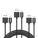 Micro USB Cable, SOWTECH 3-Pack 3ft Premium Micro USB Cable High Speed USB 2.0 A Male to Micro B Sync and Charging Cables for Samsung, HTC, Motorola, Nokia, Android and More - 3 Feet(1M)