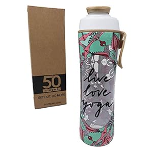 50 Strong BPA-Free 24 oz Water Bottle with Ice Guard Flip Top Cap & Carry Loop – Perfect for Men, Women, Gym, Sports…
